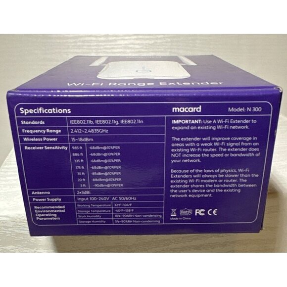 Macard N300 Wi-Fi Range Extender - Picture 5 of 6